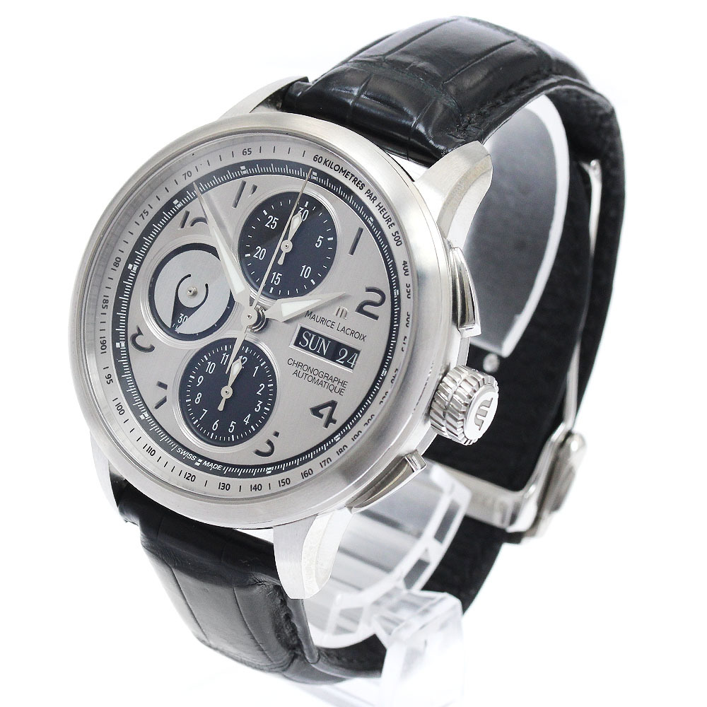 モーリスラクロア MAURICE LACROIX MP6348 マスターピース マスタークロノ デイデイト 自動巻き メンズ 美品 _883793