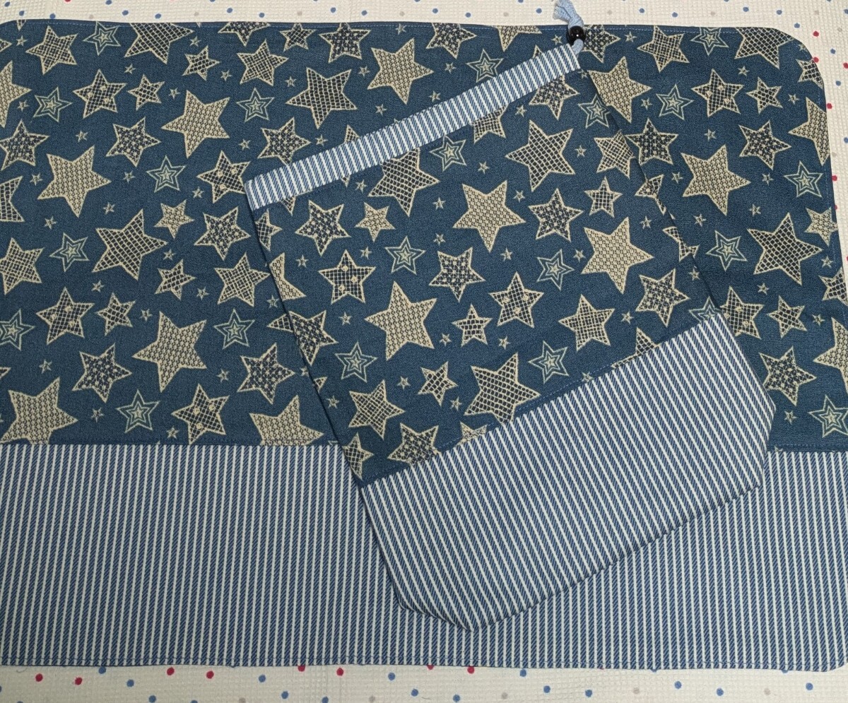 ハンドメイド・ランチョンマット・給食袋の2点セット_画像1