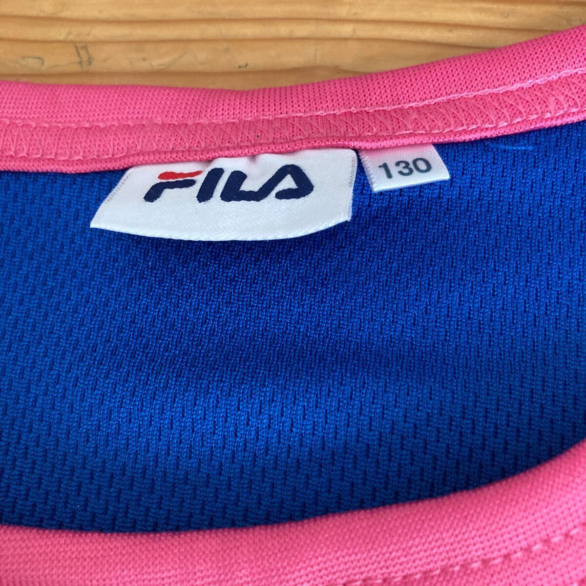used即決送料無料?FILA キッズ半袖Tシャツ　130サイズ　吸水速干　ポリエステル100％