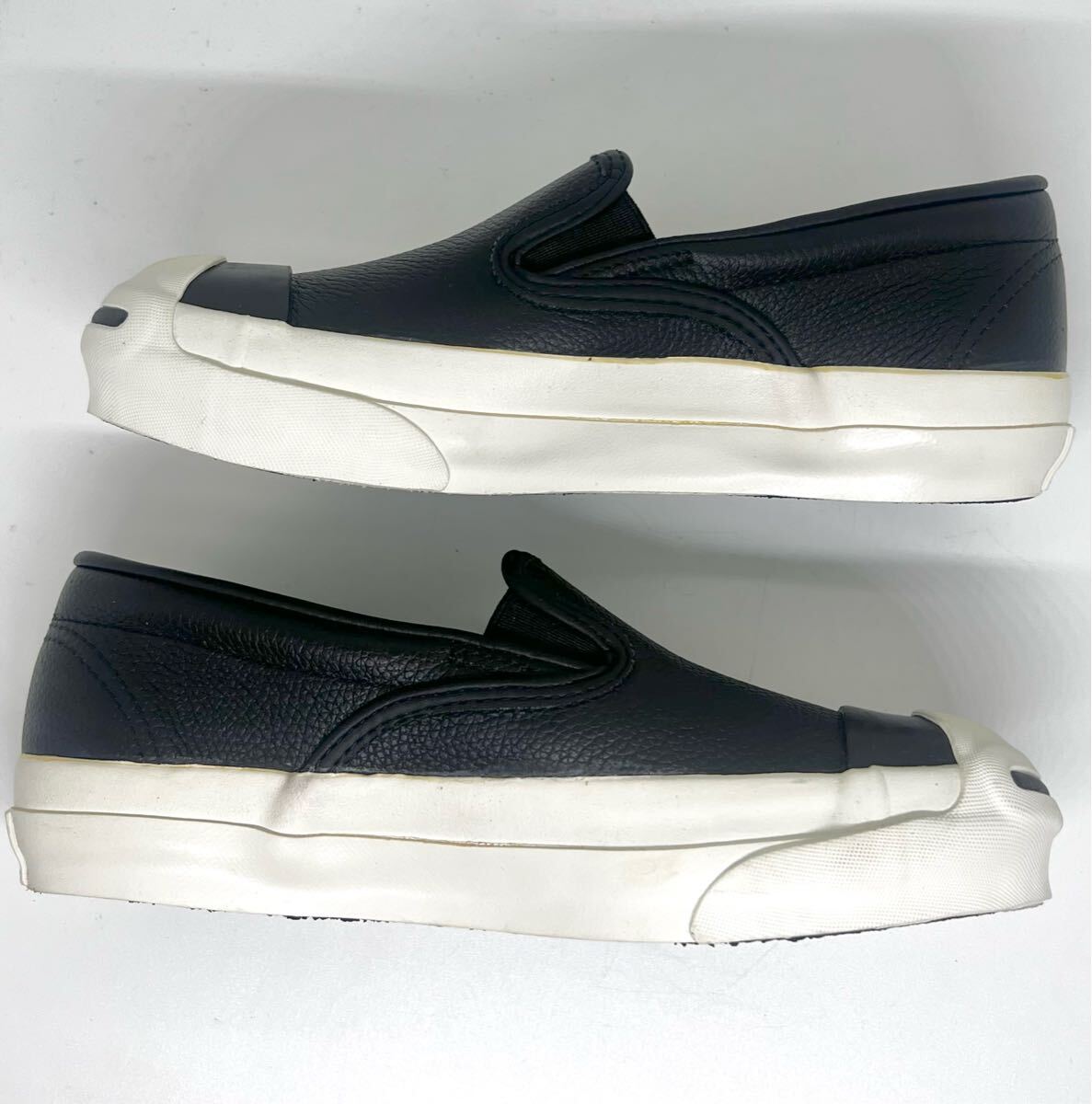 レア 未使用★CONVERSE BIOTOP ジャックパーセル US3.5 22.5cm 黒 レザー スリッポン コンバース ビオトープ 1CL577 スリッポン ブラック_画像9