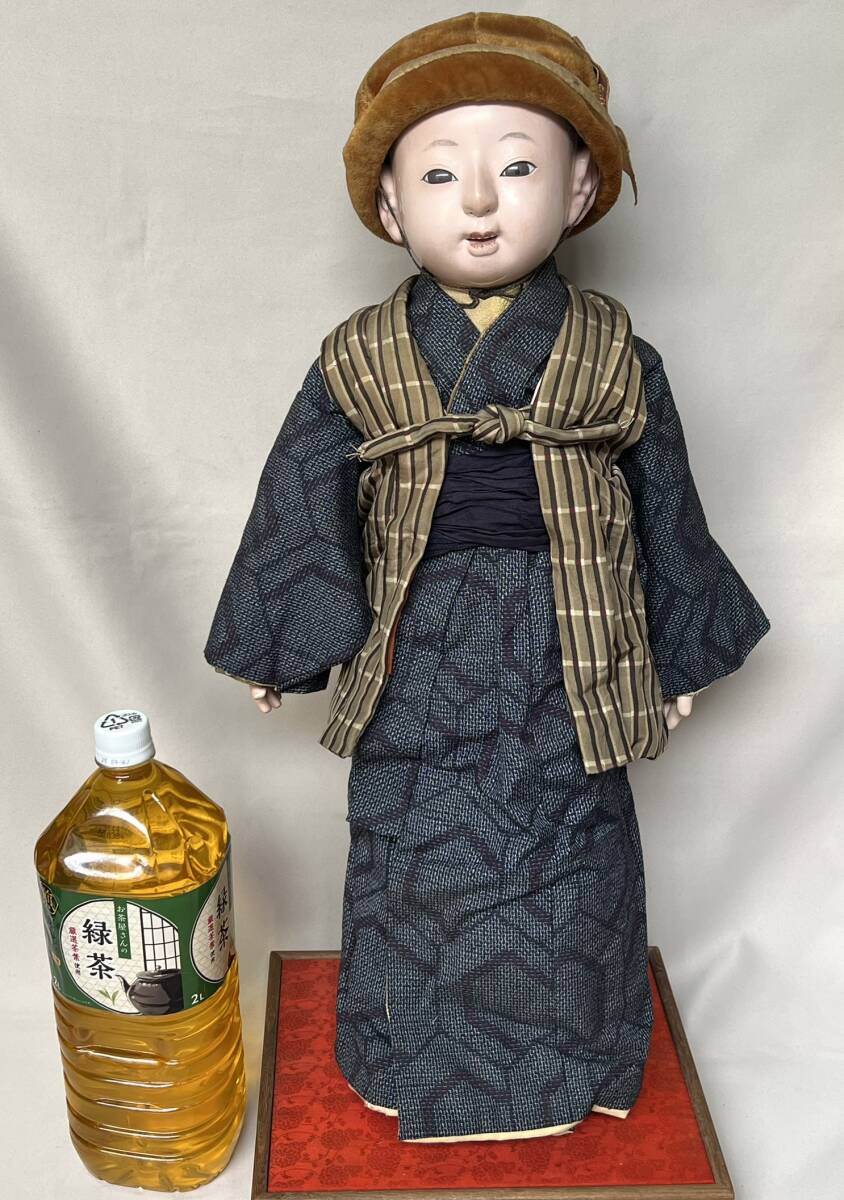 明治時代市松人形 在銘 松? 抱き人形 アンティークドール 身長 明治時代市松人形 在銘 松? 抱き人形 アンティークドール 身長