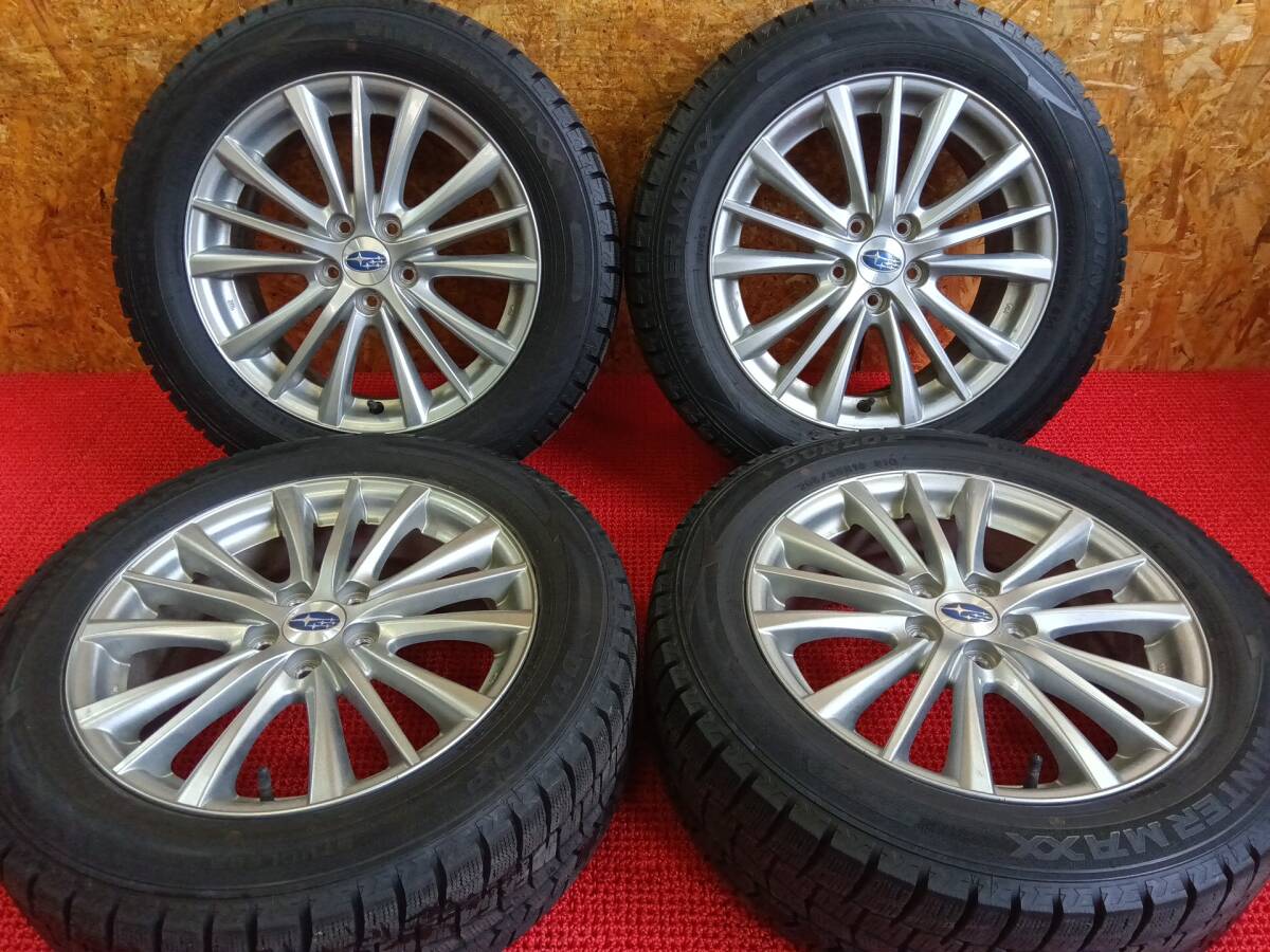 溝有 ダンロップ ウインターマックス02 205/55R16 スバル純正 溝有 ダンロップ ウインターマックス02 205/55R16 スバル純正