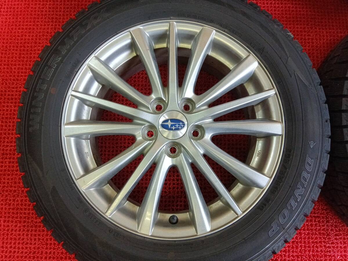 溝有 ダンロップ ウインターマックス02 205/55R16 スバル純正 溝有 ダンロップ ウインターマックス02 205/55R16 スバル純正