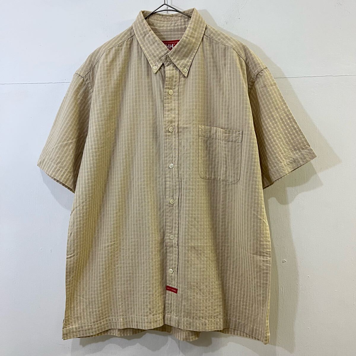 HELLY HANSEN BD рубашка рубашка с коротким рукавом хлопок рубашка кнопка down рубашка хлопок рубашка редкий Helly Hansen [ letter pack почтовый сервис плюс отправка по почте возможно ]V