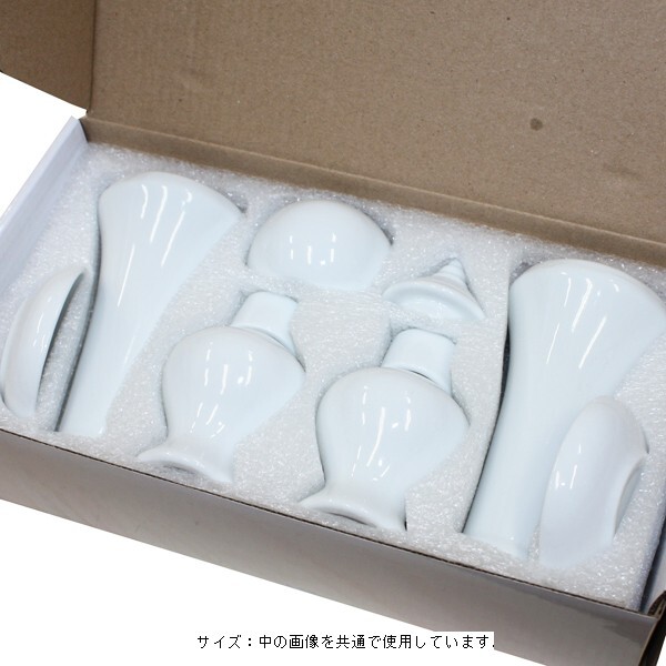 神具陶器七点セット 大　(皿2ケ/水玉1ケ/御神酒壷2ケ/榊立て2ケ) 神棚に_画像2