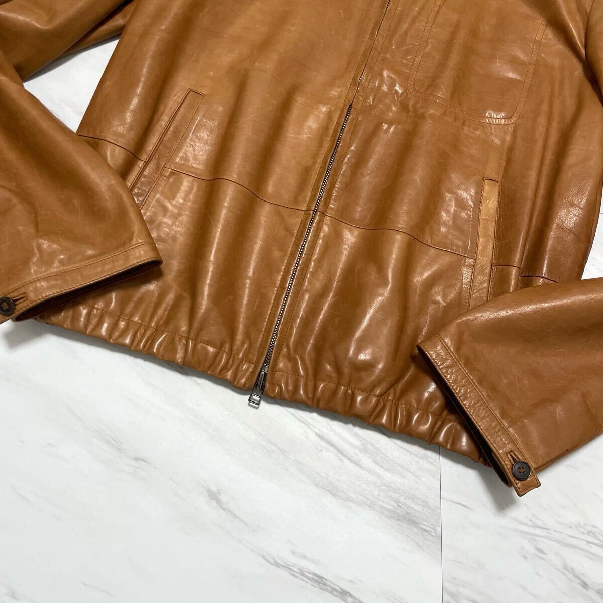希少XL相当○ヒューゴボス【渋さ際立つ逸品】HUGO BOSS レザー 希少XL相当○ヒューゴボス【渋さ際立つ逸品】HUGO BOSS レザー