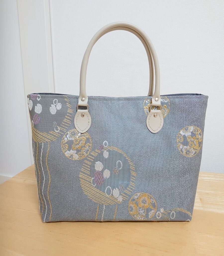 ハンドメイド◇着物・帯リメイクトートバッグ レッド : Crea