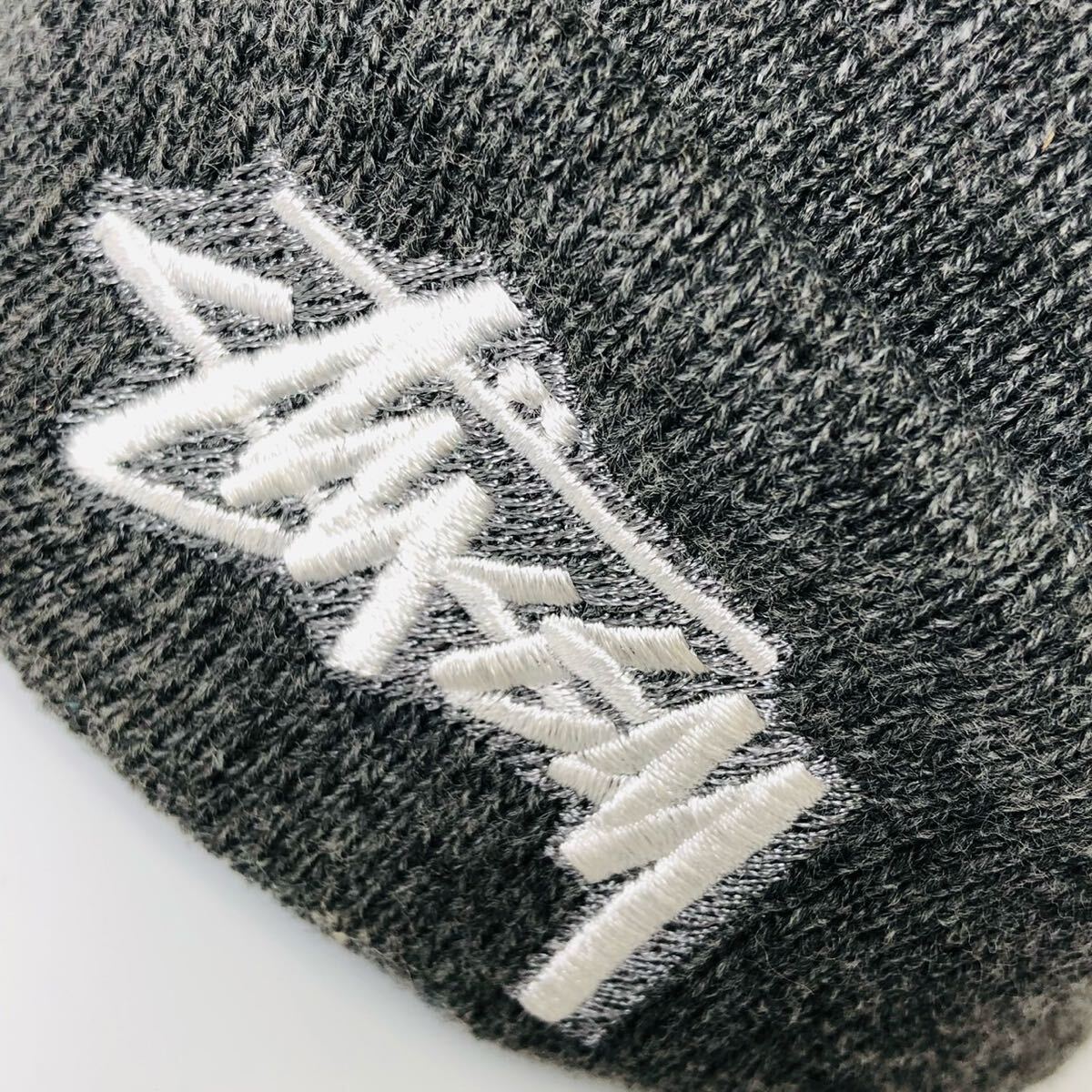 Stussy ニット帽 ステューシー ユニセックス グレー ロゴ ニット Stussy ニット帽 ステューシー ユニセックス グレー ロゴ ニット