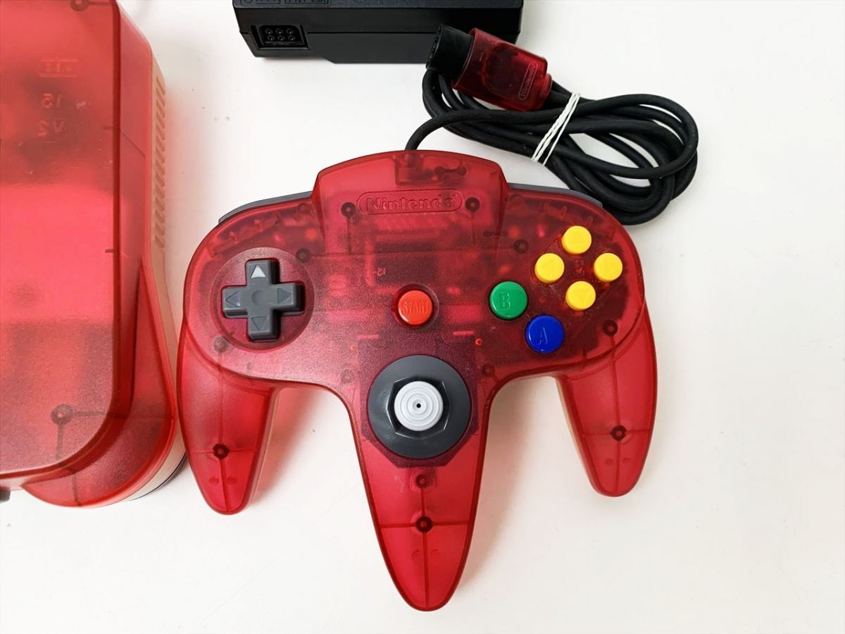 1円】任天堂 ニンテンドー64 本体 セット クリアレッド 1円】任天堂 ニンテンドー64 本体 セット クリアレッド
