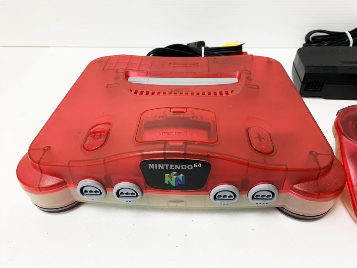 1円】任天堂 ニンテンドー64 本体 セット クリアレッド 1円】任天堂 ニンテンドー64 本体 セット クリアレッド