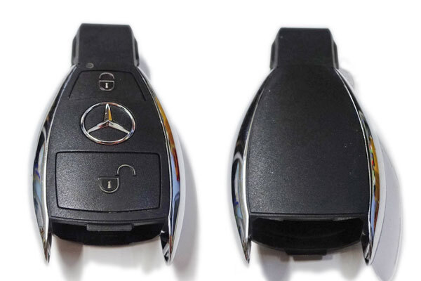 ☆新品、交換キーシェル、ロゴ付き-シェルのみ、２ボタン、ベンツ、Mercedes-Benz、送料無料！☆