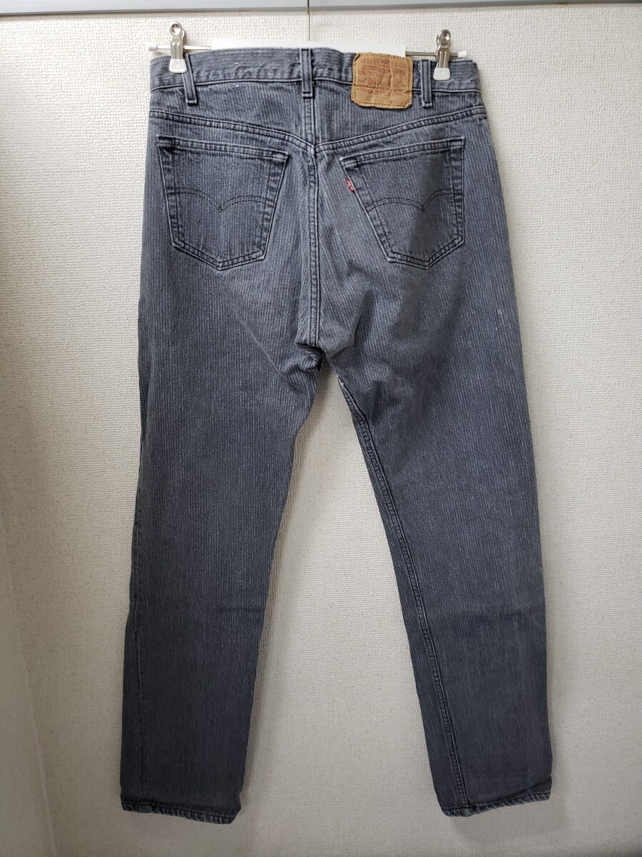 Levi's 501 полоса Denim полный размер W33L32 черный серый 