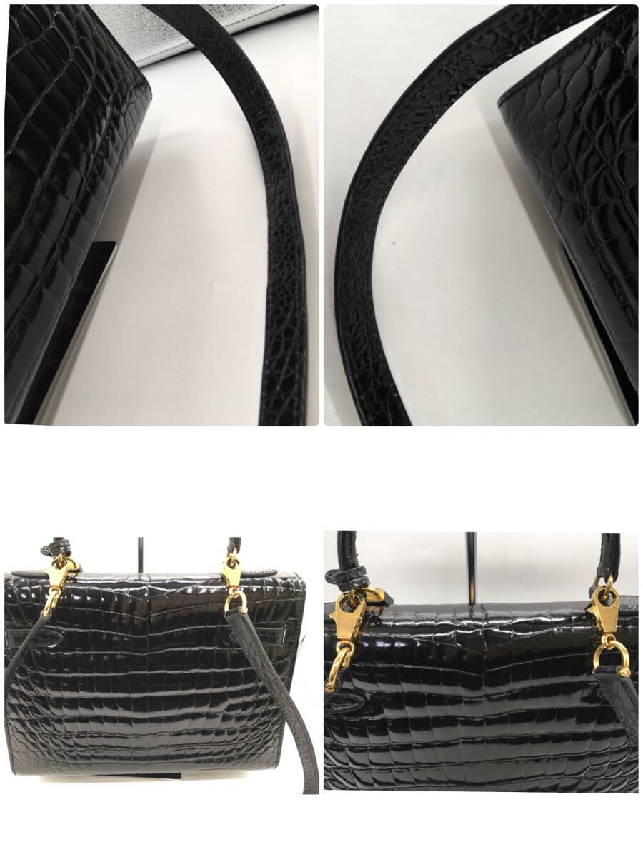 1円【KWANPEN】 クロコダイル ハンドバッグ クロコ バッグ 1円【KWANPEN】 クロコダイル ハンドバッグ クロコ バッグ