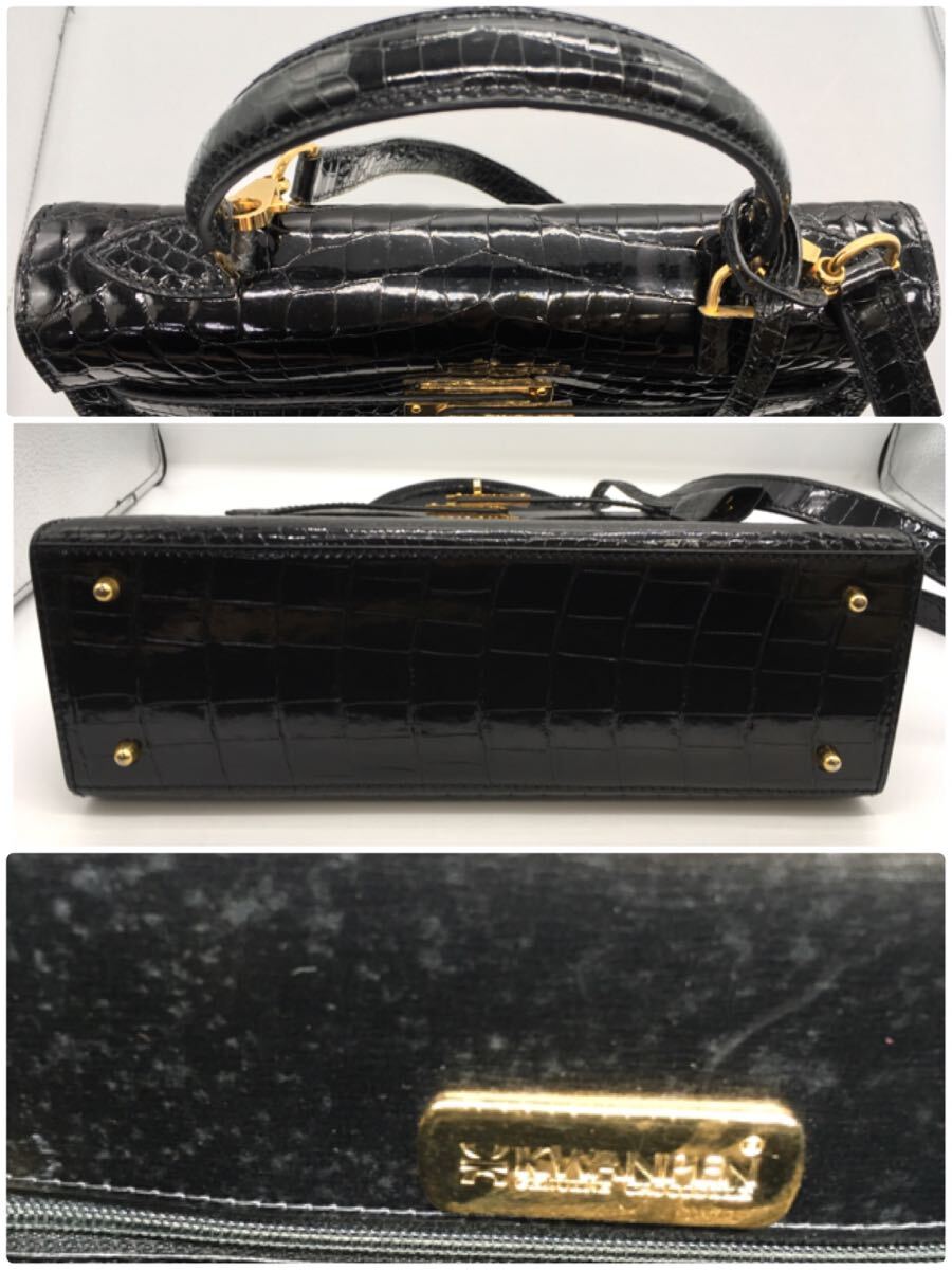 1円【KWANPEN】 クロコダイル ハンドバッグ クロコ バッグ 1円【KWANPEN】 クロコダイル ハンドバッグ クロコ バッグ