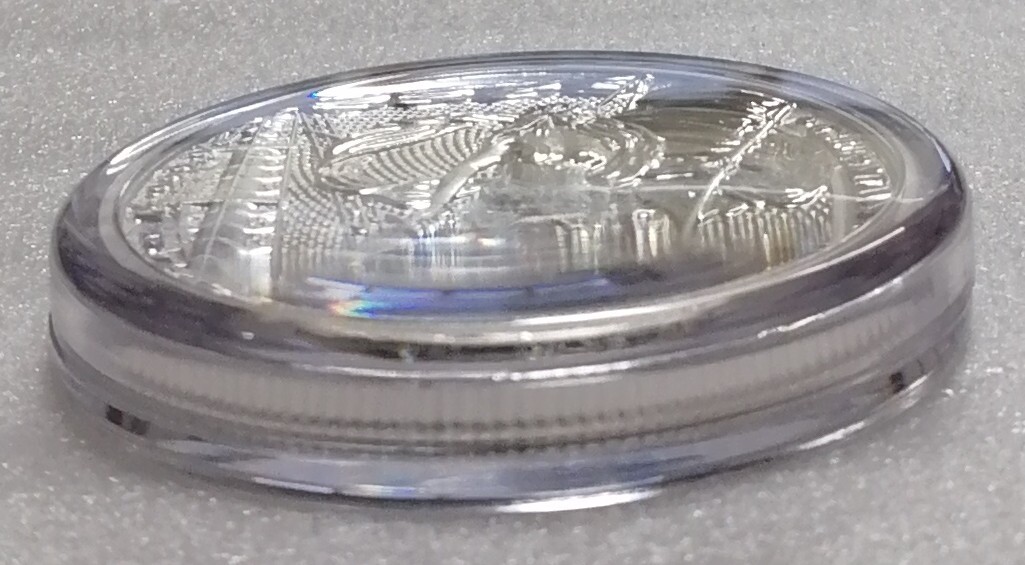 【美品】 ゲルマニア 2021 銀貨 完全未使用品 BU 証明書付き と カプセル 貨幣