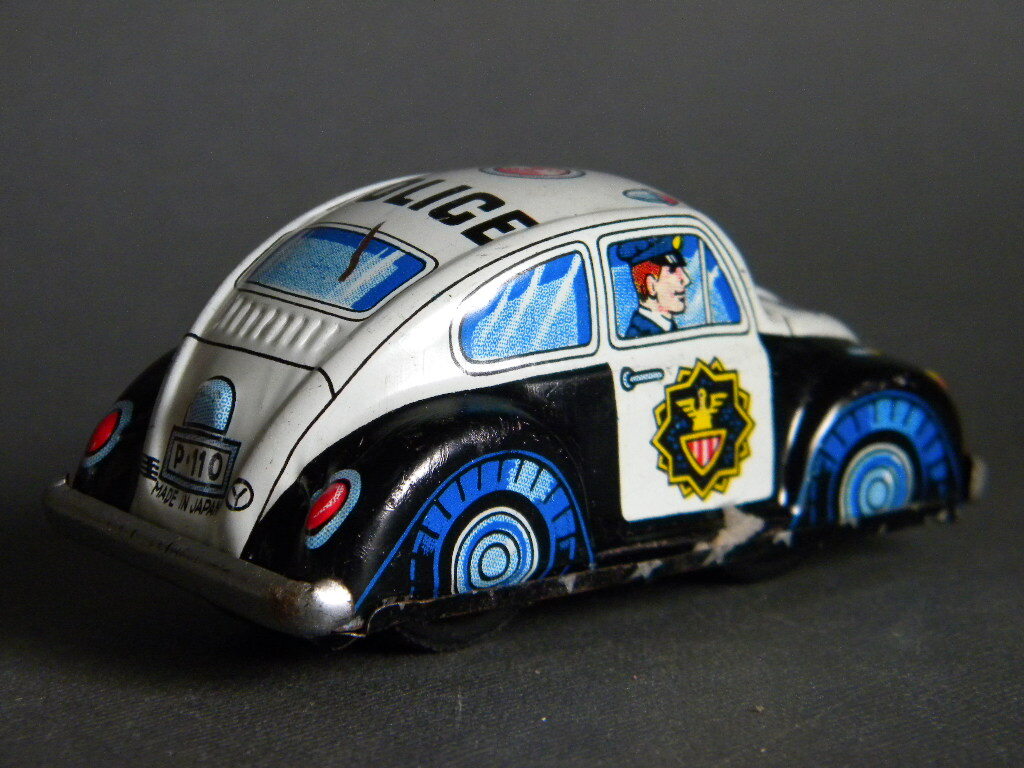 當(dāng)時(shí)物 ★★Volkswagen ポリス POLICE CAR ワーゲン !! 日本制ブリキ 作動(dòng)良好 フリクション走行「定形外/LP可」★★未使用 デッドストック