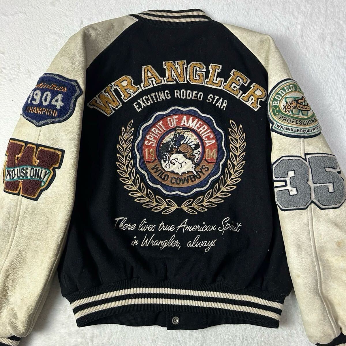 Wrangler 【90s カウレザー】ラングラー スタジャン ブルゾン Wrangler 【90s カウレザー】ラングラー スタジャン ブルゾン