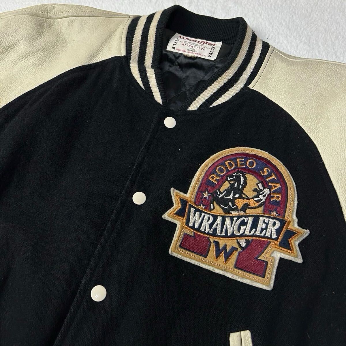 Wrangler 【90s カウレザー】ラングラー スタジャン ブルゾン Wrangler 【90s カウレザー】ラングラー スタジャン ブルゾン