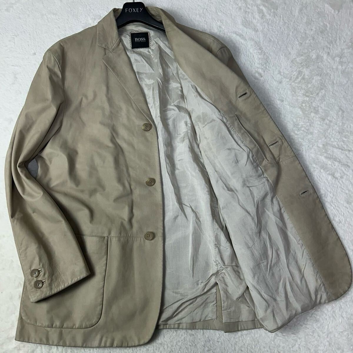 HUGO BOSS 【XL相当 カーフスキン】ヒューゴボス テーラード HUGO BOSS 【XL相当 カーフスキン】ヒューゴボス テーラード