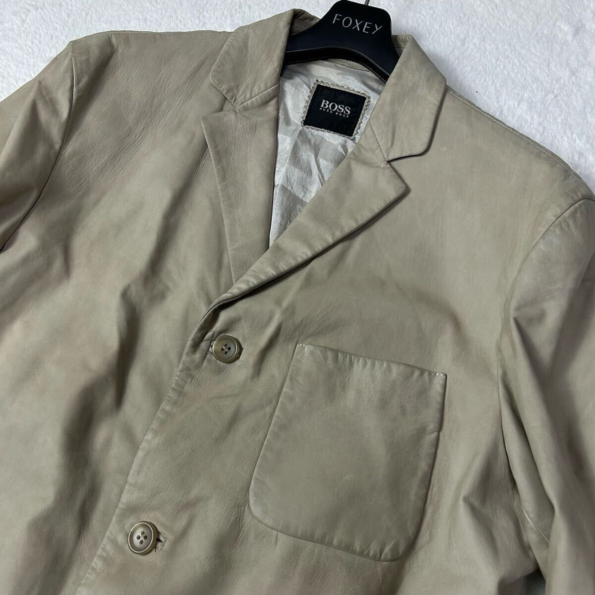 HUGO BOSS 【XL相当 カーフスキン】ヒューゴボス テーラード HUGO BOSS 【XL相当 カーフスキン】ヒューゴボス テーラード