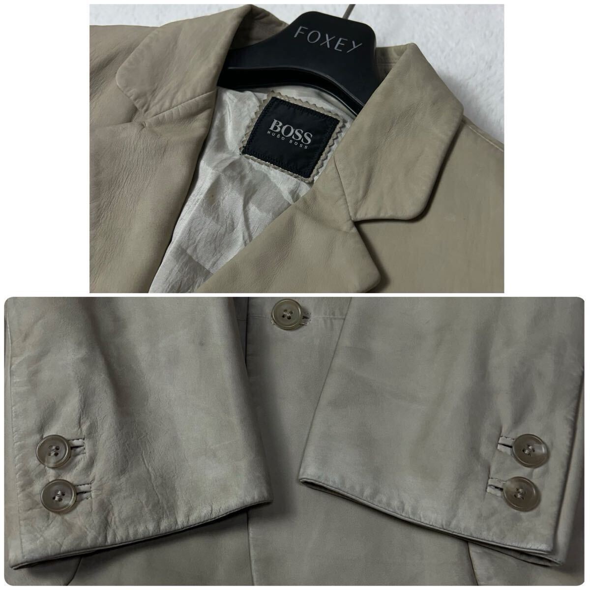 HUGO BOSS 【XL相当 カーフスキン】ヒューゴボス テーラード HUGO BOSS 【XL相当 カーフスキン】ヒューゴボス テーラード