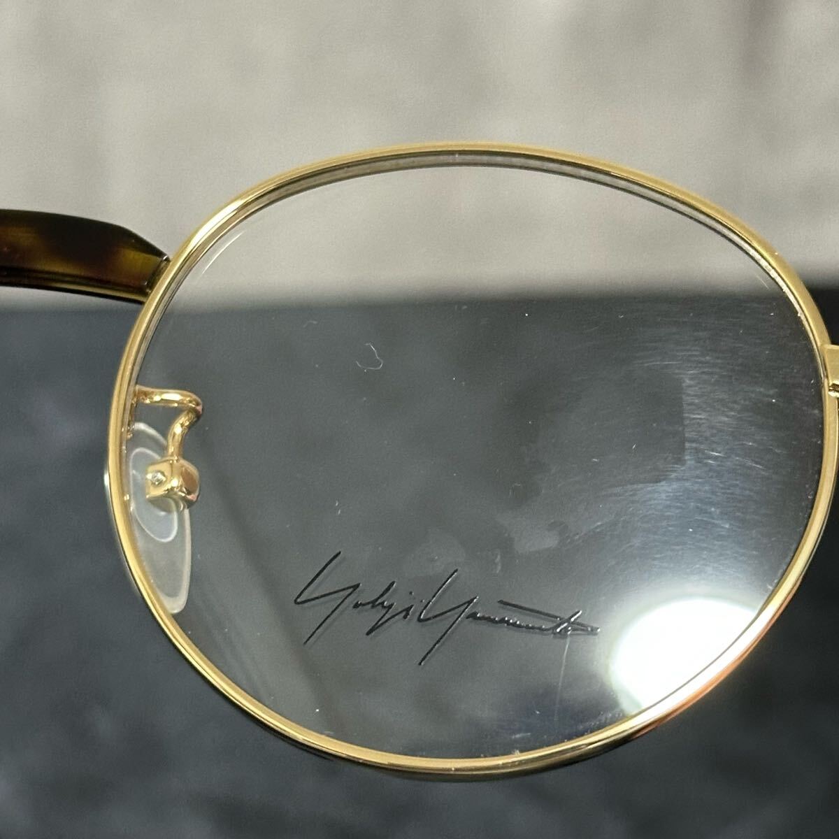 Yohji Yamamoto セルメタル ボストン 金 セルフレーム ゴールド Yohji Yamamoto セルメタル ボストン 金 セルフレーム ゴールド