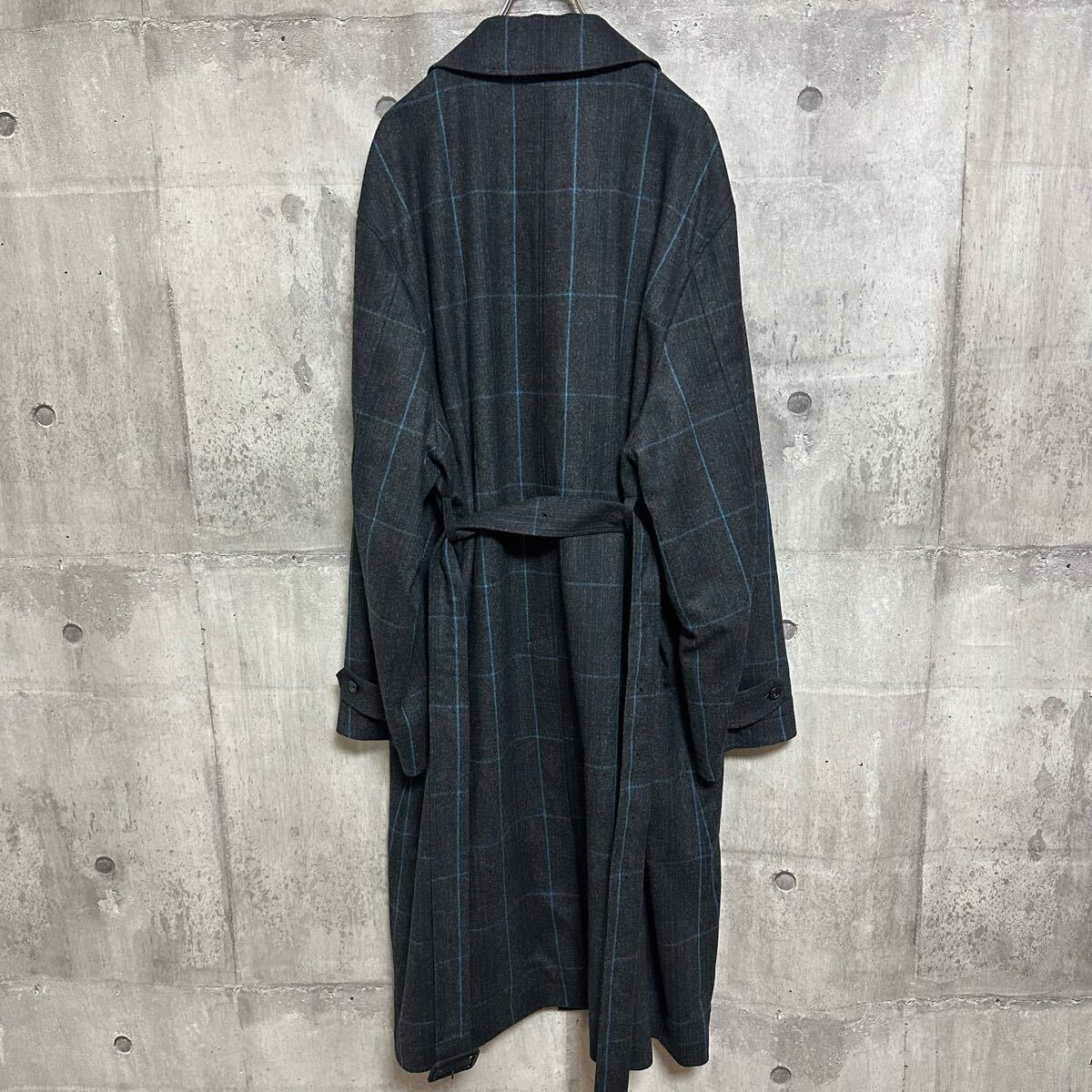 stein シュタイン22aw ステンカラーコート ウール チェック柄 stein シュタイン22aw ステンカラーコート ウール チェック柄
