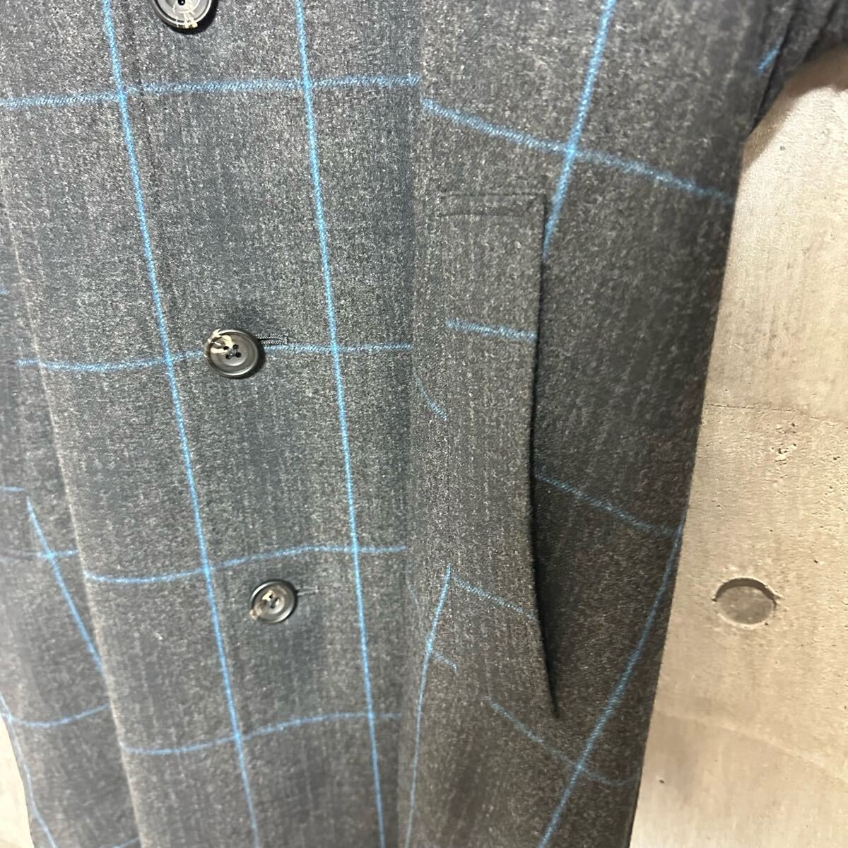 stein シュタイン22aw ステンカラーコート ウール チェック柄 stein シュタイン22aw ステンカラーコート ウール チェック柄