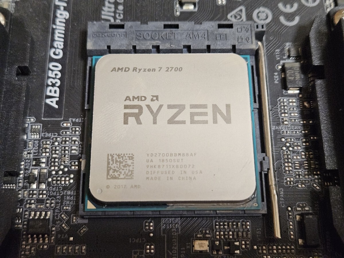 ASRock Fatal1ty AB350 Gaming-ITX/ac + Ryzen7 2700 中古マザーボード+CPUセット Ryzen5000番臺(tái)対応BIOS AM4 Win11