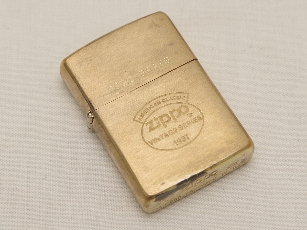 未着火 ZIPPO SOLID BRASS ジッポーロゴ VINTAGE SERIES 1937 未着火 ZIPPO SOLID BRASS ジッポーロゴ VINTAGE SERIES 1937