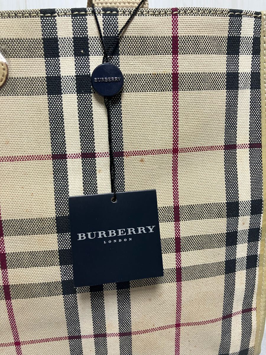 未使用 訳あり BURBERRY ノバチェック キャンバス ベージュトートバッグ 未使用 訳あり BURBERRY ノバチェック キャンバス ベージュ