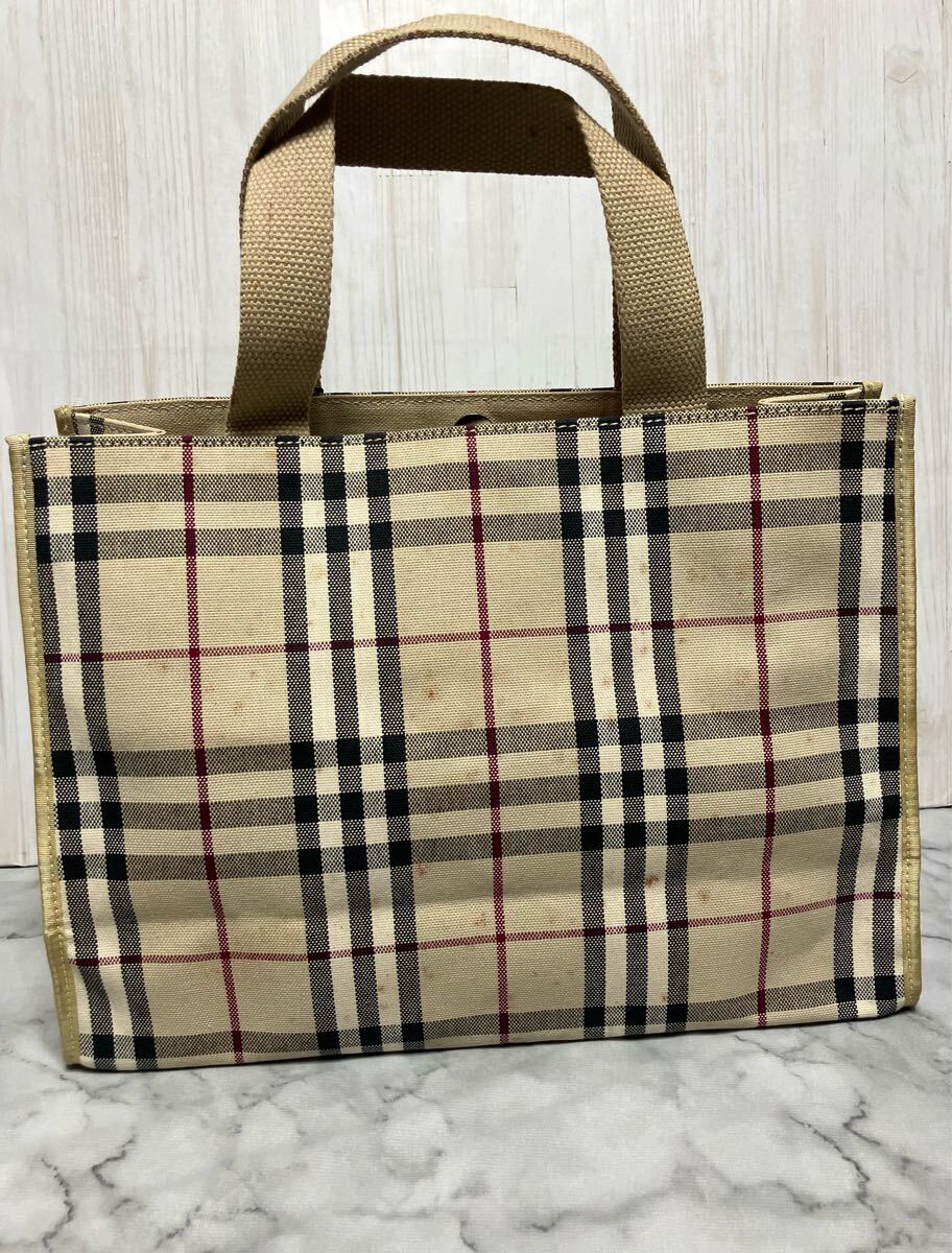 未使用 訳あり BURBERRY ノバチェック キャンバス ベージュトートバッグ 未使用 訳あり BURBERRY ノバチェック キャンバス ベージュ