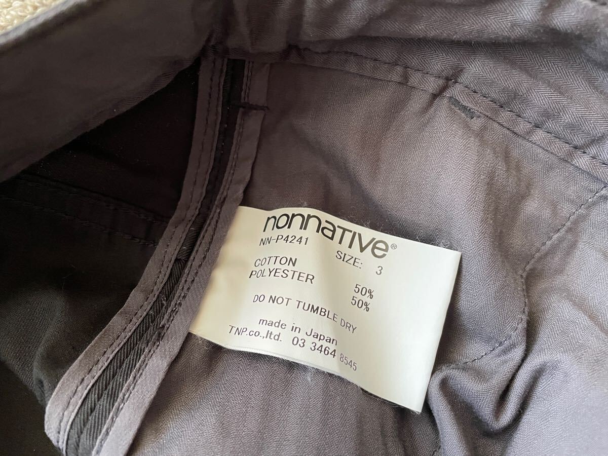 nonnative】RANCHER TROUSERS C/P HIGH TWISTED TWILL CHARCOAL nonnative】RANCHER TROUSERS C/P HIGH TWISTED TWILL CHARCOAL