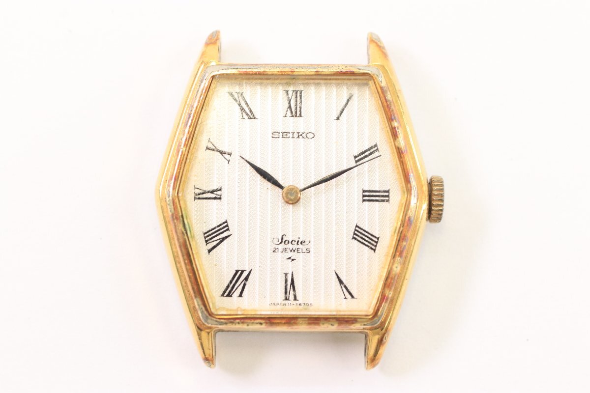 不動品】SEIKO セイコーSocie ソシエ 11-8090 21石 手巻き 不動品】SEIKO セイコーSocie ソシエ 11-8090 21石 手巻き
