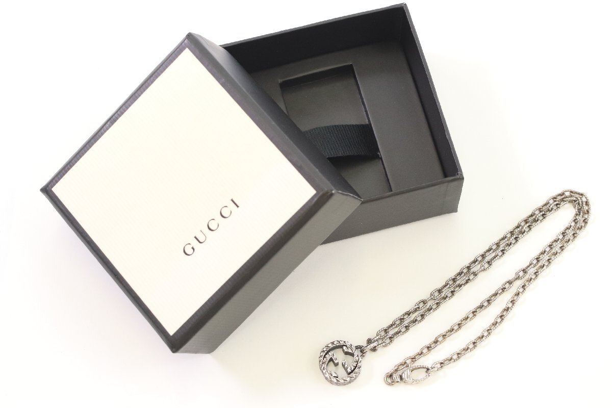 GUCCI グッチ GG ロゴ ネックレス Ag925 ペンダント メンズ GUCCI グッチ GG ロゴ ネックレス Ag925 ペンダント メンズ
