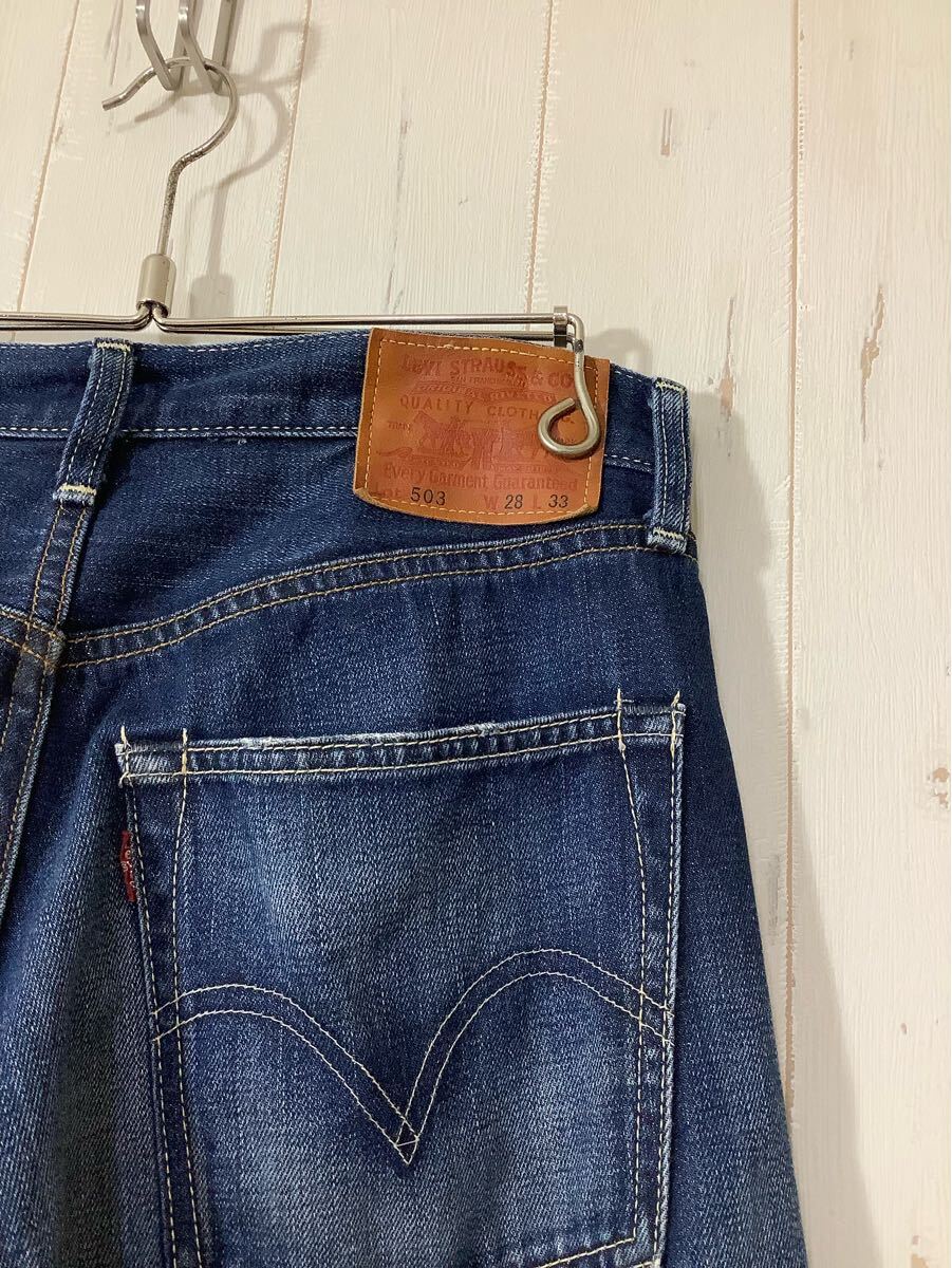 Q-1434 Levi's リーバイス 503 デニムパンツ W28 ユーズド加工 Q-1434 Levi's リーバイス 503 デニムパンツ W28 ユーズド加工