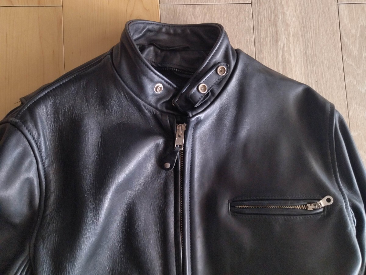 Schott Schott 641 42 XL LL одиночный байкерская куртка USA американский производства кожаная куртка кожа натуральная кожа кожаный жакет мотоцикл езда одиночный машина перевал touring 