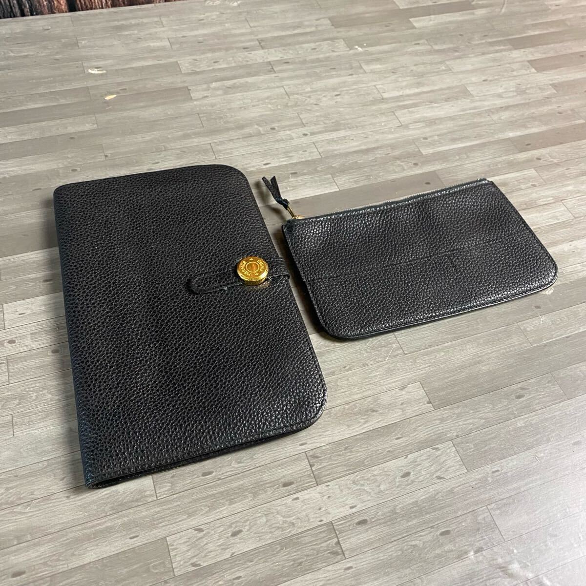 1円〜 HERMES エルメス ドゴン ブラック D刻 コインケース付き 1円〜 HERMES エルメス ドゴン ブラック D刻 コインケース付き