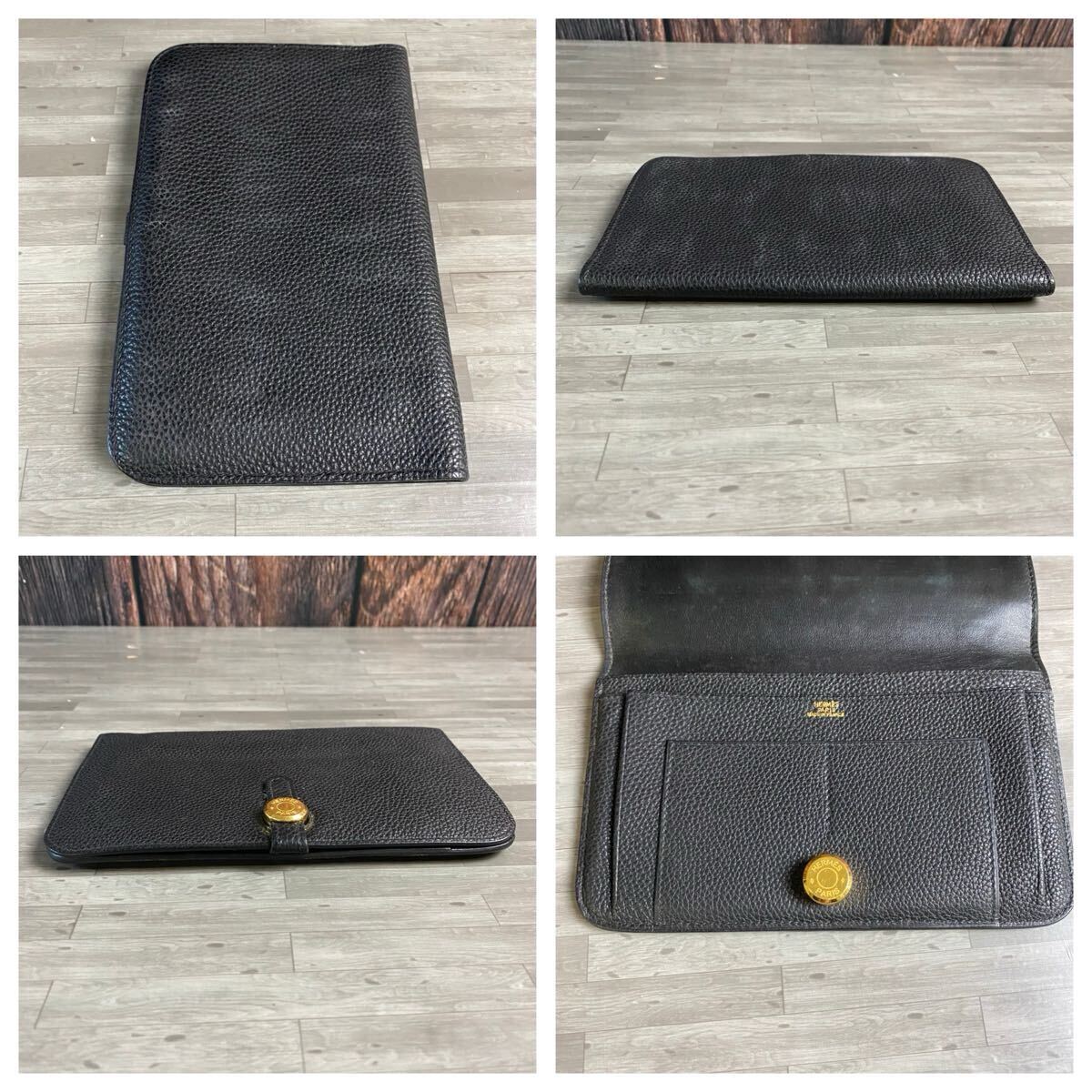 1円〜 HERMES エルメス ドゴン ブラック D刻 コインケース付き 1円〜 HERMES エルメス ドゴン ブラック D刻 コインケース付き