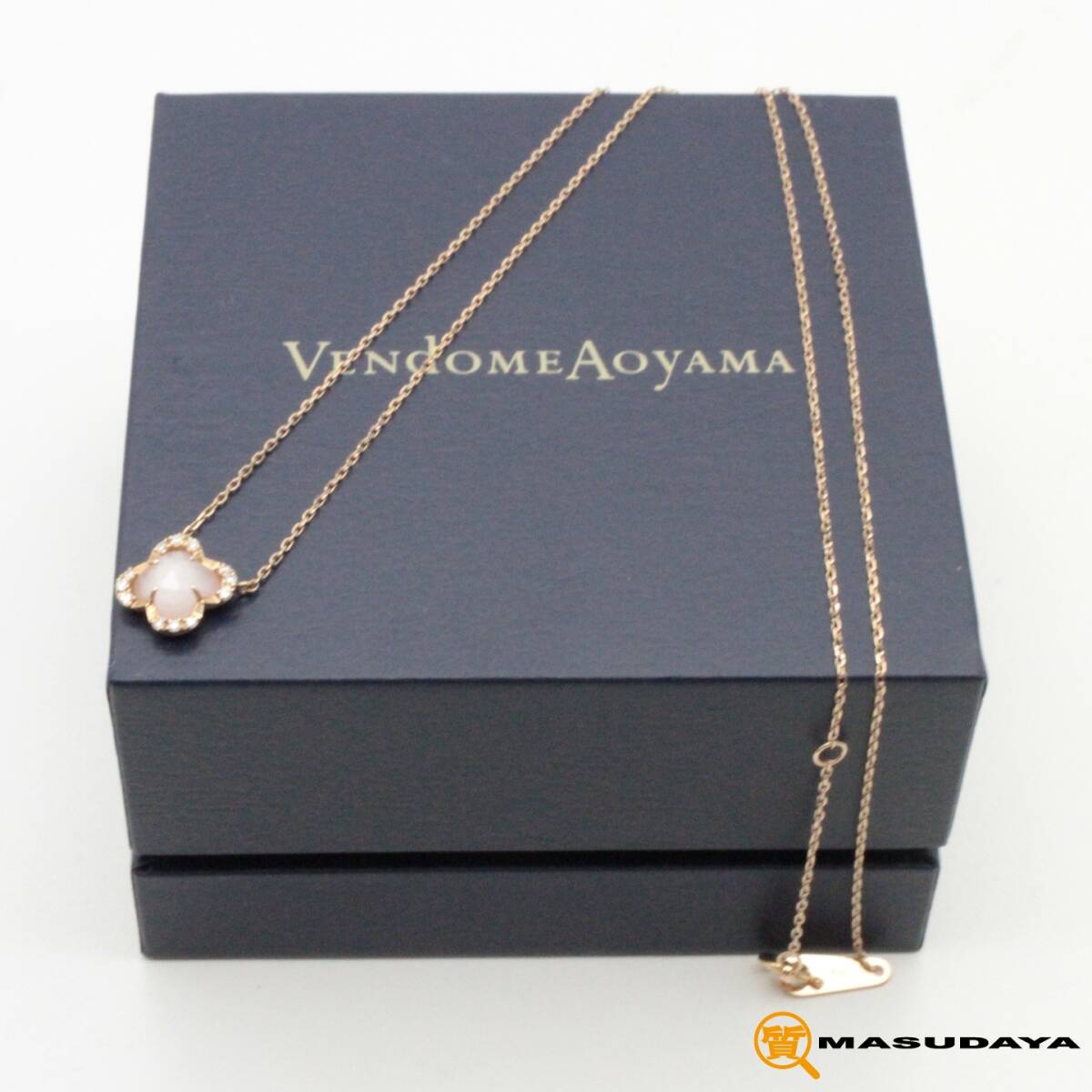 美品】Vendome Aoyama ヴァンドーム青山 ローズクォーツ K18PG 美品】Vendome Aoyama ヴァンドーム青山 ローズクォーツ K18PG