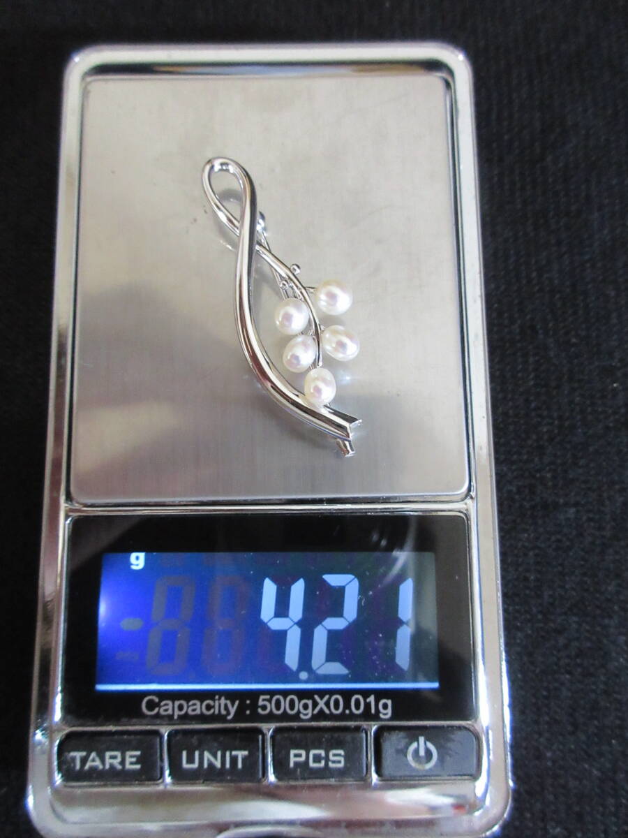 100円~【美品】TASAKI S 刻印 田崎真珠 約4㎜~5㎜玉 シルバー 100円~【美品】TASAKI S 刻印 田崎真珠 約4㎜~5㎜玉 シルバー