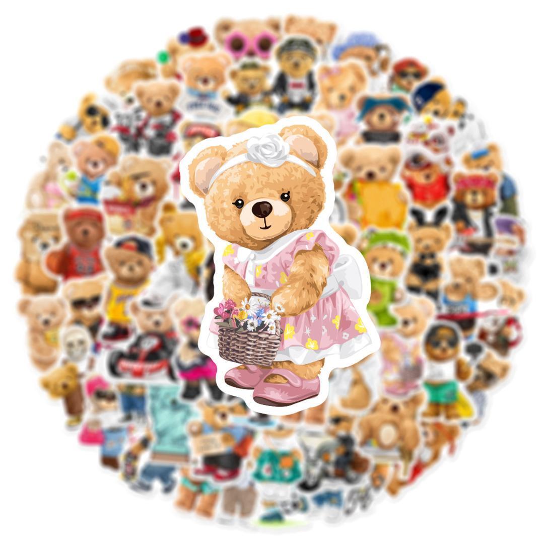 テディベア ステッカー 60枚セット 防水 シール Teddy bear クマ テディベア ステッカー 60枚セット 防水 シール Teddy bear クマ