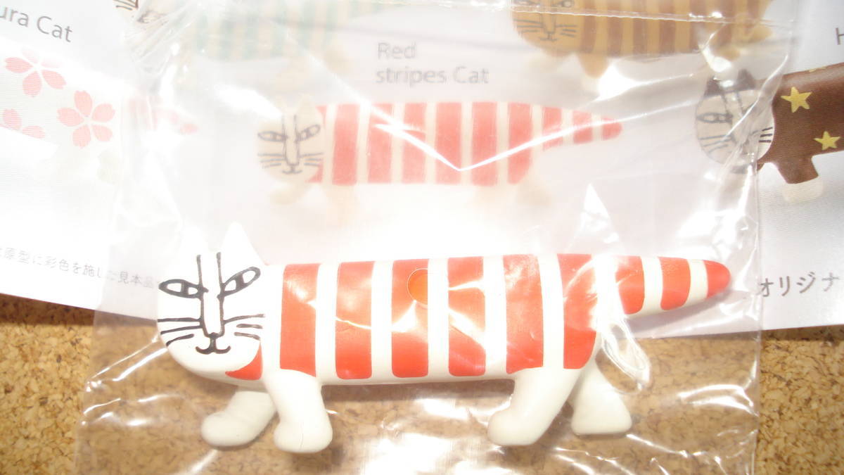 リサ・ラーソン　マイキーコレクション　vol.２「Red stripes Cat（赤）」/海洋堂・松本栄一郎//ねこ・猫//フィギュア・ミニチュア_画像4