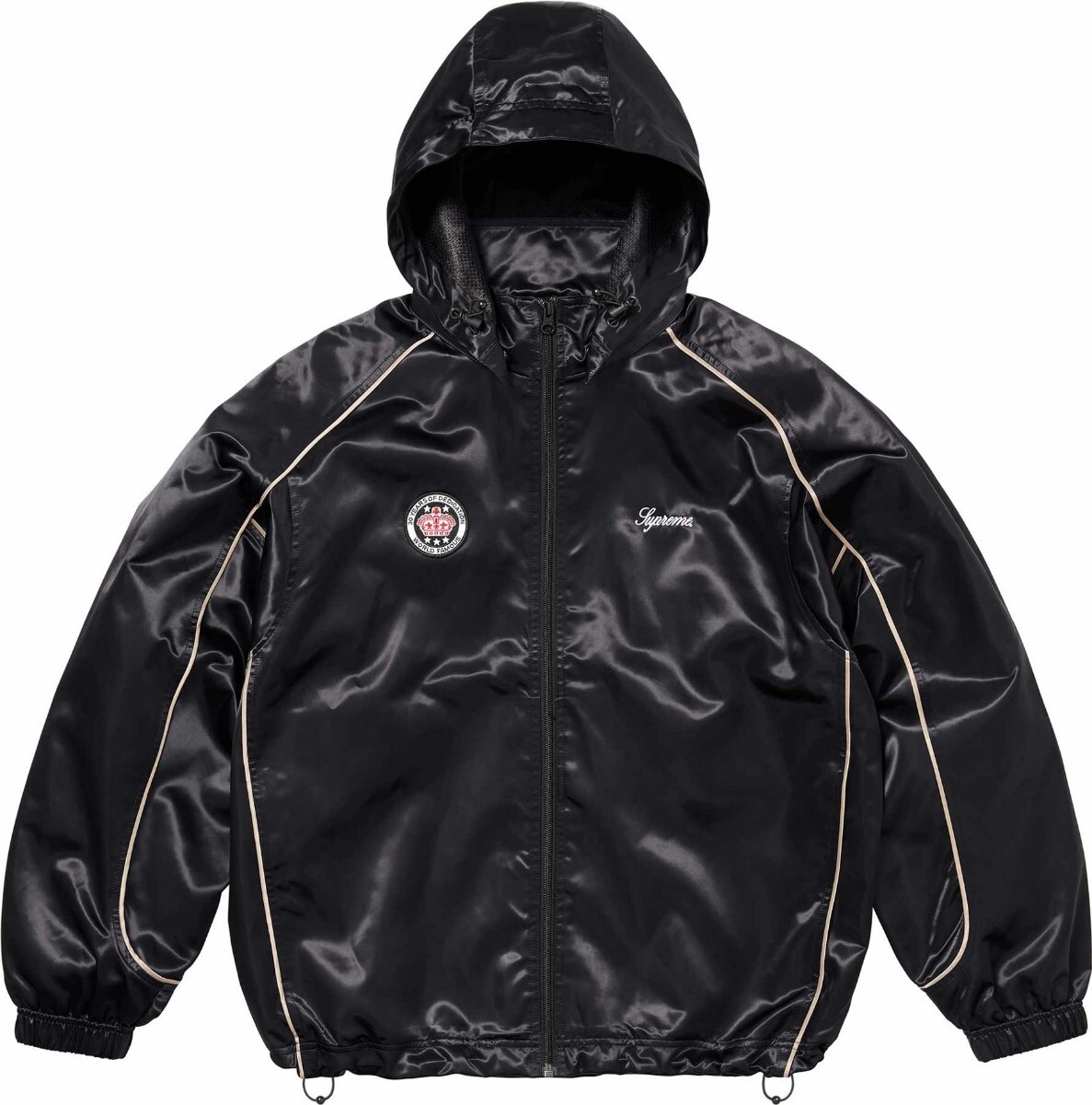 Supreme Satin Hooded Track Jacket Black ナイロンジャケット Supreme Satin Hooded Track Jacket Black ナイロンジャケット