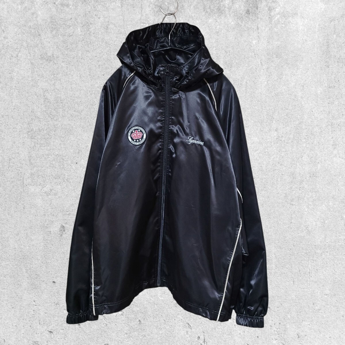 Supreme Satin Hooded Track Jacket Black ナイロンジャケット Supreme Satin Hooded Track Jacket Black ナイロンジャケット