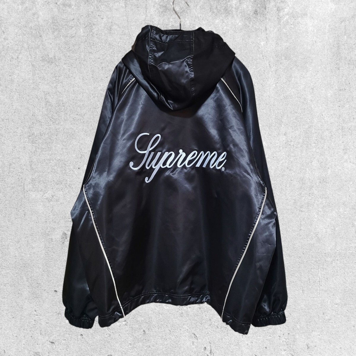 Supreme Satin Hooded Track Jacket Black ナイロンジャケット Supreme Satin Hooded Track Jacket Black ナイロンジャケット