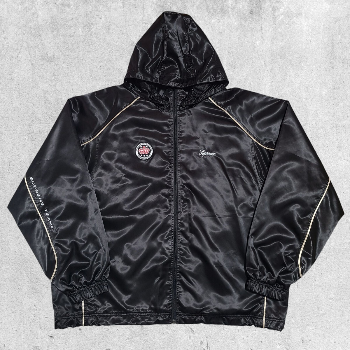 Supreme Satin Hooded Track Jacket Black ナイロンジャケット Supreme Satin Hooded Track Jacket Black ナイロンジャケット
