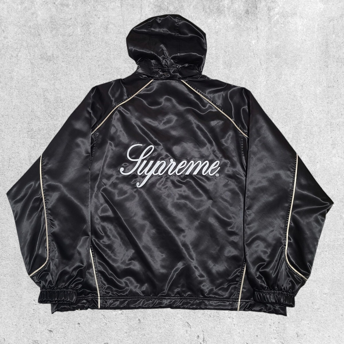 Supreme Satin Hooded Track Jacket Black ナイロンジャケット Supreme Satin Hooded Track Jacket Black ナイロンジャケット
