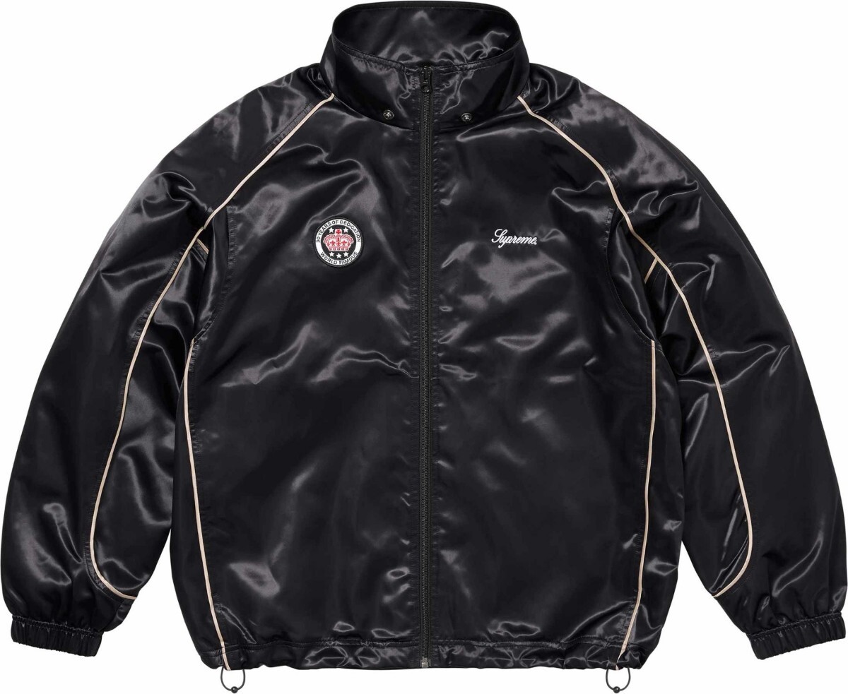 Supreme Satin Hooded Track Jacket Black ナイロンジャケット Supreme Satin Hooded Track Jacket Black ナイロンジャケット