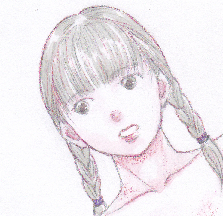 vivi 手描きイラスト「venus365」女の子 美少女 おさげ 三つ編み vivi 手描きイラスト「venus365」女の子 美少女 おさげ 三つ編み